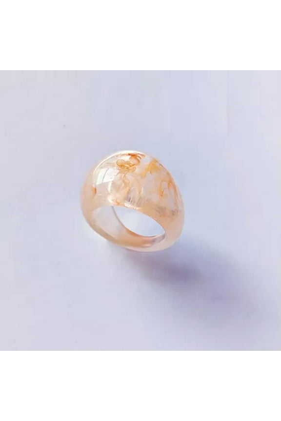Transparent Acrylic Ring Simple Chic Jewelry Water Drop Resin Rings 1Pcs Ins Lot-Light Pink