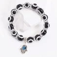 thumbnail image 1 of EOEMY Turkish Blue Beads Bracelets Hamsa Hand Evil Eyes Women Men Lucky Blessed Gift-Hamsa-Black, 1 of 9