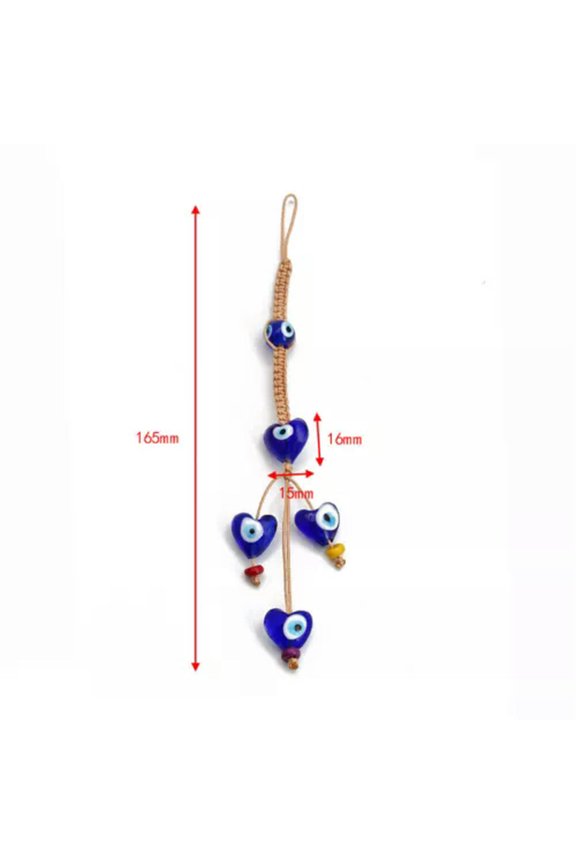 Turkish Kabbalah Blue Evil Eyes Keychain Keyring Amulet Pendant Women Lucky Gift-Style 12