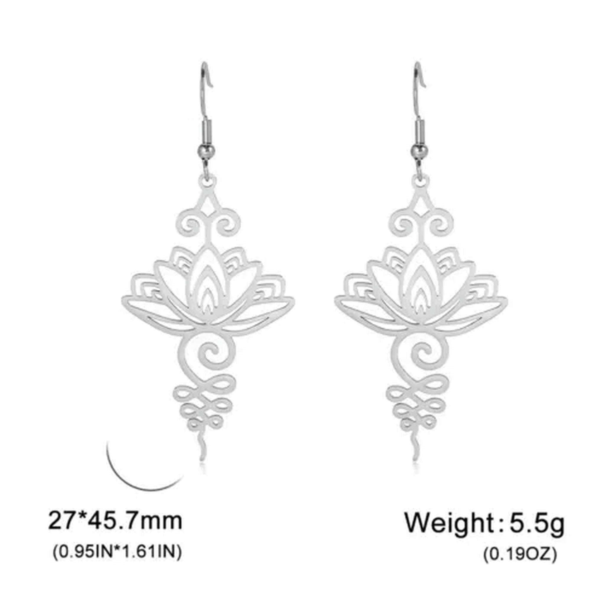 Collana con Ciondolo Unalome, Collana Hippie. Collana con Simbolo Spirituale - Gioielli - Collana con Fiore di Loto in Argento 5