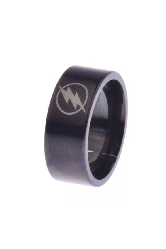 Unisex Stainless Steel Ring Band Titanium The Flash Designs Women Men Wedding-8