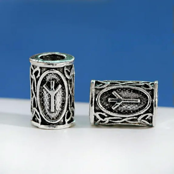 EOEMY Viking Rune Bead Stainless Steel For Hair Beards And Jewellery-1Pcs Z
