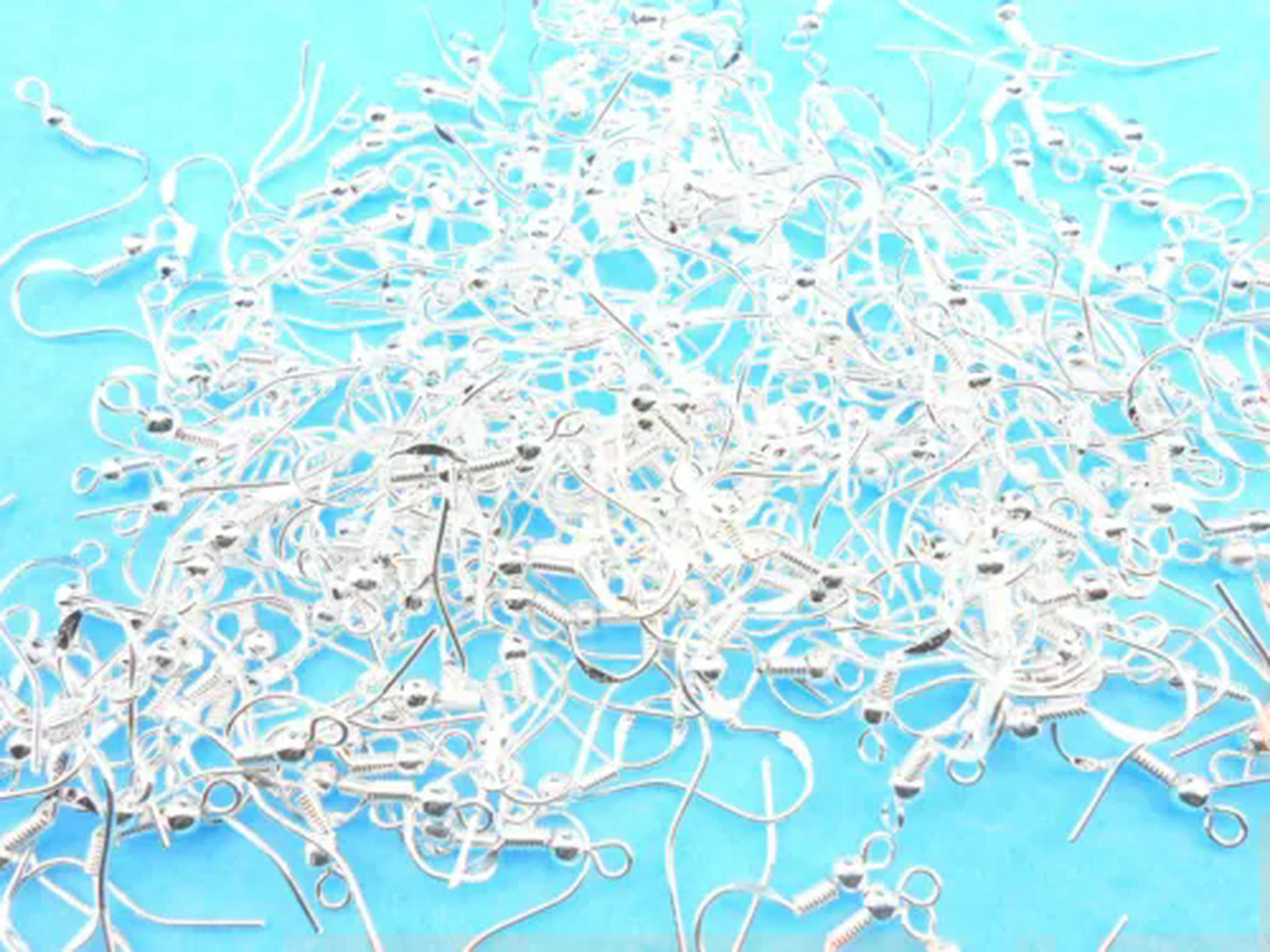 EOEMY Wholesale 100-1000Pcs 925 Sterling Silver French Hook Earrings Ear Wires-500