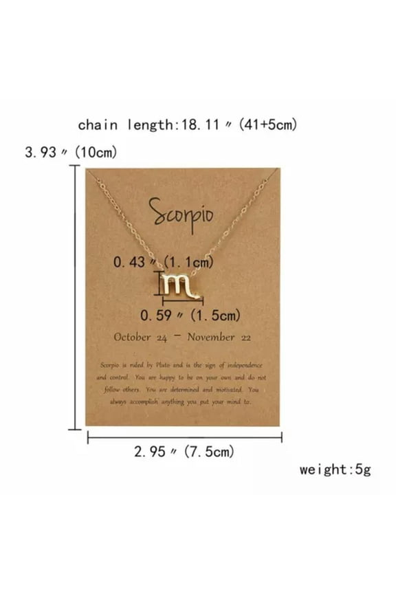 Wholesale 12 Constellation Pendant Necklace Zodiac Signs Women Men Jewelry Gift-Symbol-Scorpio