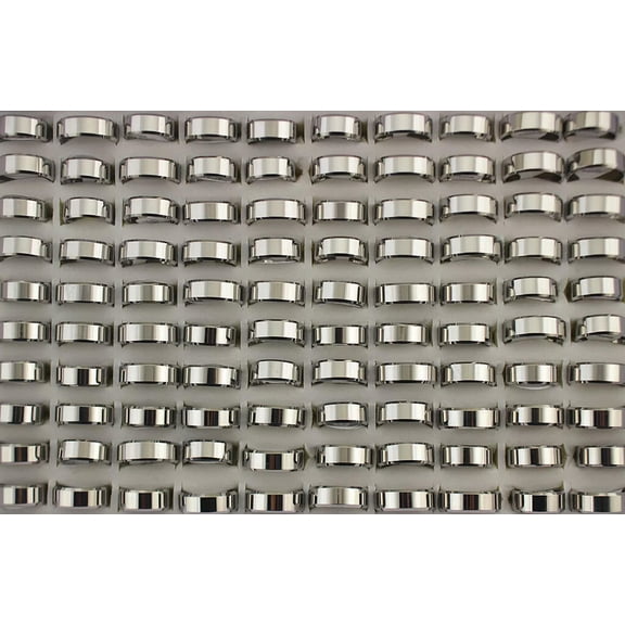EOEMY Wholesale Job Lots 32Pcs Classic Jewelry Stainless Steel Jewelry Men'S Rings