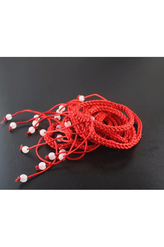 Wholesale Lots 32Pcs Red Adjustable Line Bracelets Bead Classic Jewelry