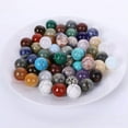 thumbnail image 1 of EOEMY Wholesale Mixed Natural Quartz Crystal Sphere Reiki Healing Energy Beads-8mm-30 Pcs, 1 of 9