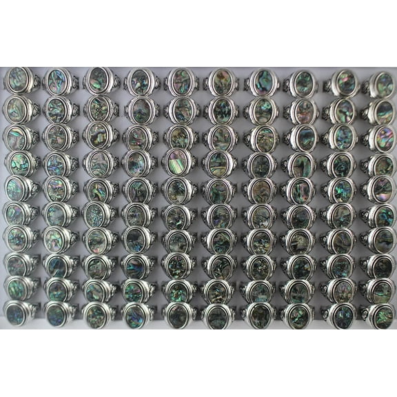 EOEMY Wholesale Rings Lots 32Pcs Fashion Jewelry Newest Charm Shell Women Lady'S Ring