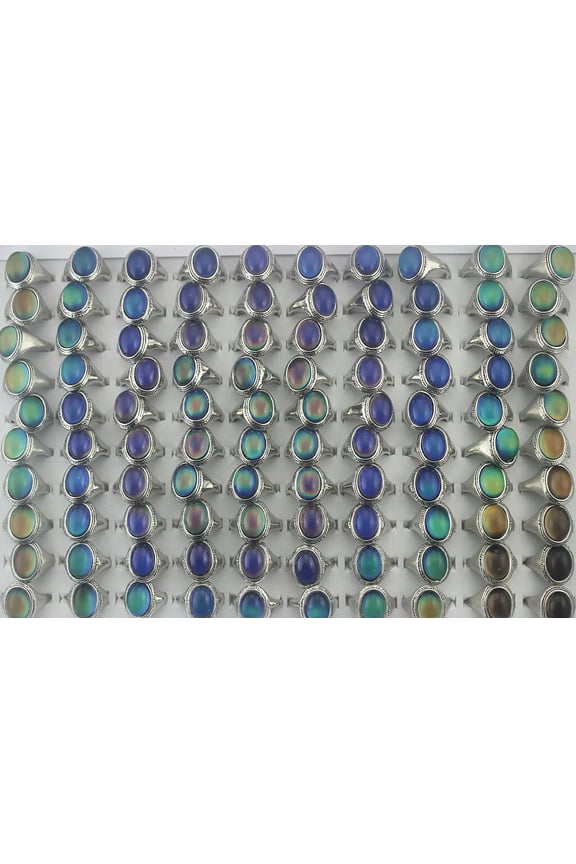 Wholesale Womens Rings 32Pcs Change Color Mood Ring Fashion Lady'S Jewelry