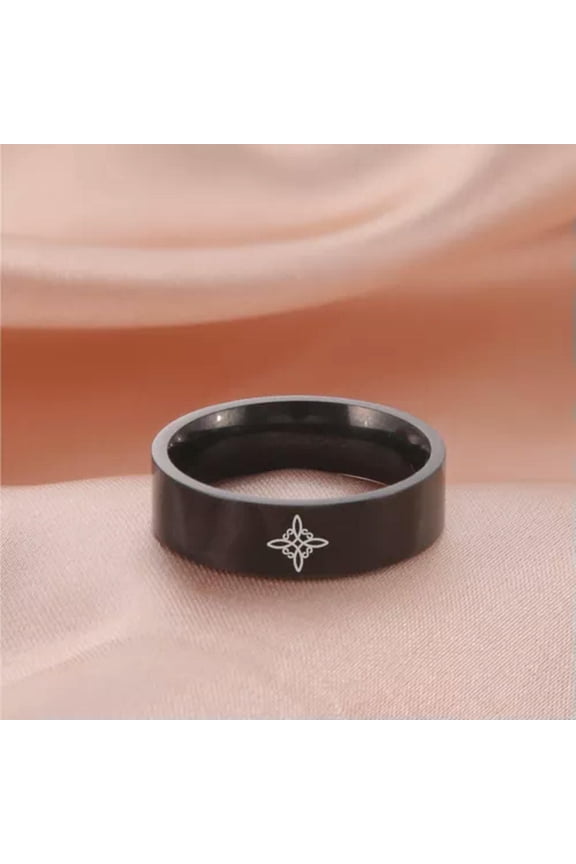 Witch Knot Engraved Rings Stainless Steel Witchcraft Amulet Ring Jewelry