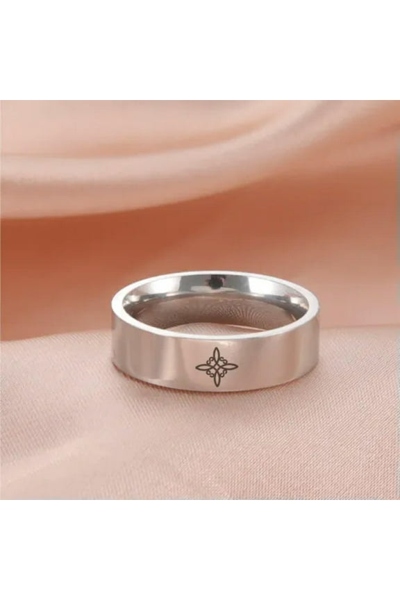 Witch Knot Engraved Rings Stainless Steel Witchcraft Amulet Ring Jewelry