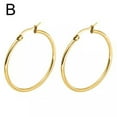 thumbnail image 1 of EOEMY Women Ladies Simple Large Round Circle Hoop Earrings Titanium Steel Jewelry Gift-Gold 60mm, 1 of 9