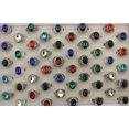 thumbnail image 1 of EOEMY Women Men'S Jewelry Wholesale Lots 32Pcs Small Mixed Glass Fashion Alloy Rings, 1 of 5