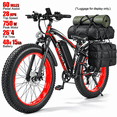 thumbnail image 1 of EOEOTWO 26" All-Terrain Fat Tire Electric Mountain Bike for Adults, 750W Motor, 28 MPH, 48V 15Ah Battery, 60-Mile Range, UL 2849 Certified, 1 of 13