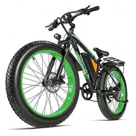 EOEOTWO 26" Fat tire Electric Bike for Adults, 1500W Peak Motor, 30 MPH Speed, 70 Miles Range Mountain Ebike, 48V 20Ah Removable Battery, Off-Road EBike for Men & Women, 7 Speed