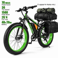 thumbnail image 1 of EOEOTWO Electric Bike for Adults, 26" Fat Tire Class 3 Pedal-Assist All-Terrain Mountain E-Bike, 48V 20Ah Battery, Front Suspension & Dual Disc Brakes, 330 lbs Load, UL 2849 Certified, 1 of 11