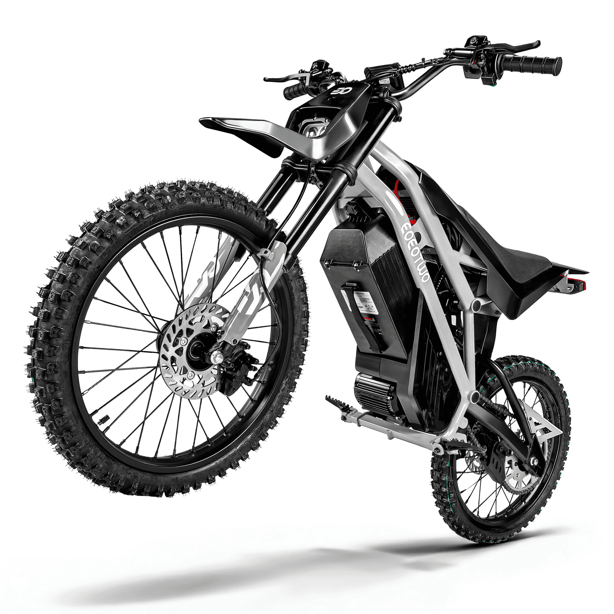 EOEOTWO Electric Dirt Bike for Adult Peak 4000W,Up to 45MPH,60V 35AH 50Miles Long Range Off-road E-bicycle with Front and Rear Hydraulic Disc Brakes