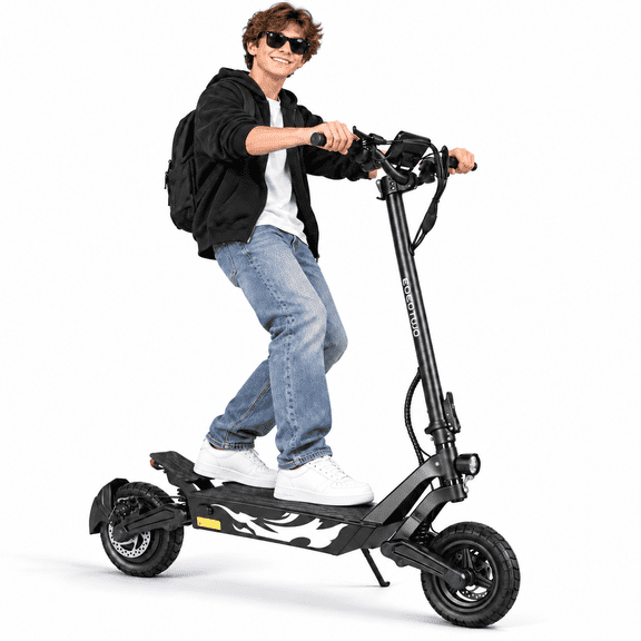 EOEOTWO GT05 All Terrain Adult Electric Scooter, 1000W Heavy Duty Motor Up to 28 MPH, 25 Miles Long Range, 10-Inch Off-Road Tires, Dual Shock & Disc Brakes, Foldable Kick Scooter 330 lbs Capacity