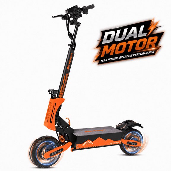 EOEOTWO GT08 Adult Electric Scooter, Dual Motor 5600W Electric Scooter with 50 MPH Top Speed, 46 Miles Range, 11 Inch Off-Road Tires, Heavy Duty Foldable All-Terrain Scooter, UL2272 Certified