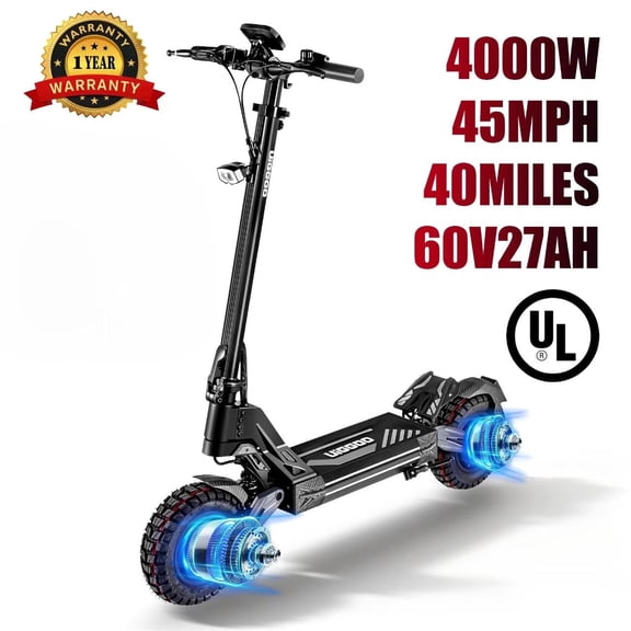K2 MAX Electric Scooter for Adults, 4000W Peak Dual Motor, 45 MPH Top Speed, 42 Miles Range, 11" Off-Road Tires, 60V 27Ah Battery, Foldable E-Scooter with NFC Key & Turn Signals