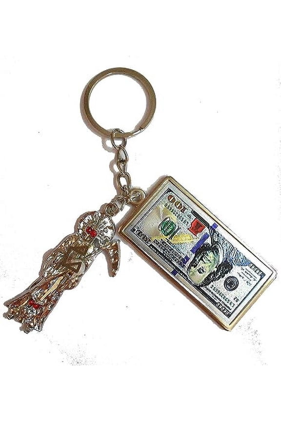 EOHX Llavero de la Santisima Muerte y Billete/Holy Death and Dollar Bill Key Chain (2-Pack).