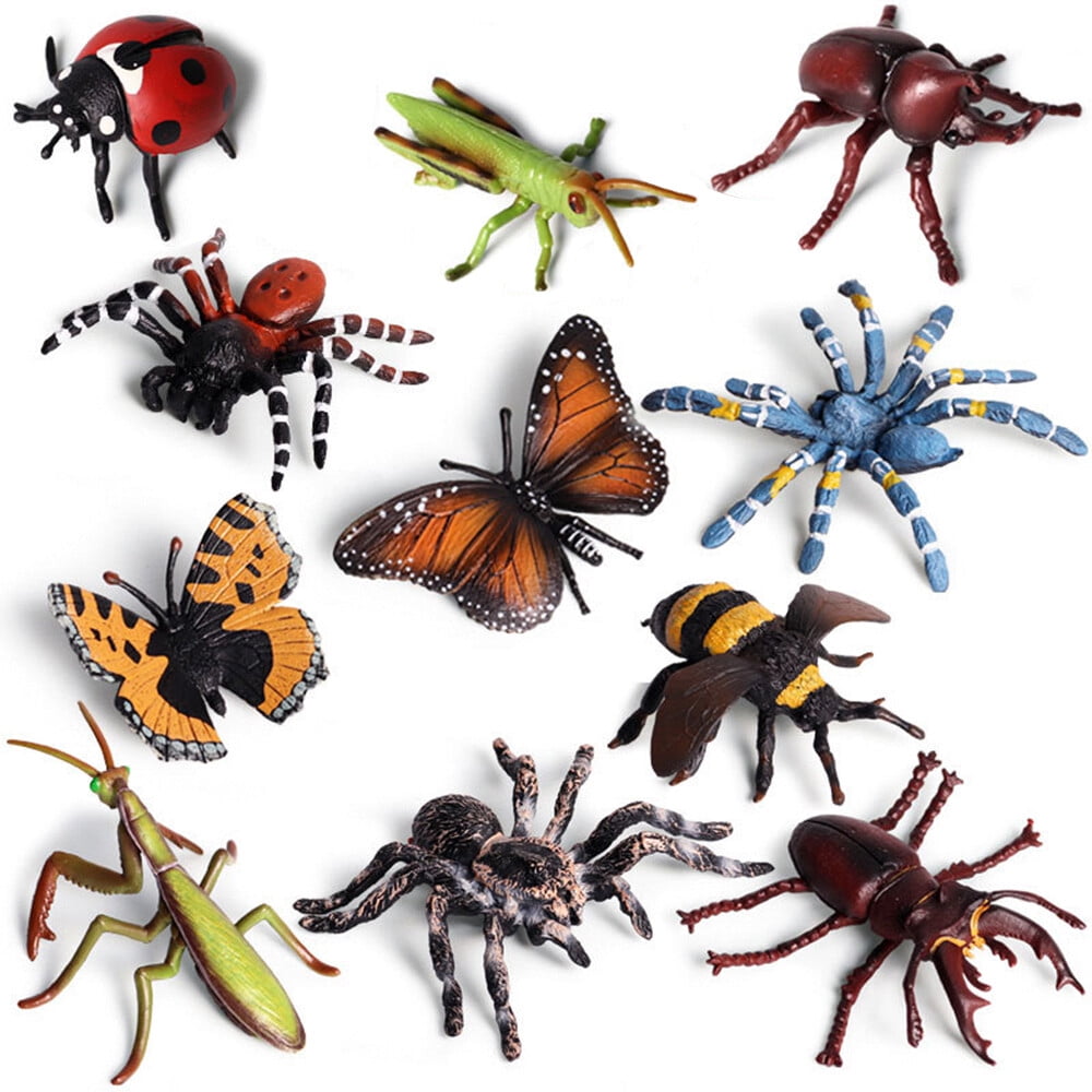 EOIVSH 11PCS Toys Bugs for Kids,Plastic Insects Figurines Set, Insect