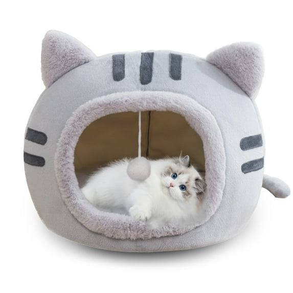 EOIVSH Cat Bed for Indoor Cats - Warming Pet Bed Washable Cat House - Pet Cave Bed for Kittens Dogs