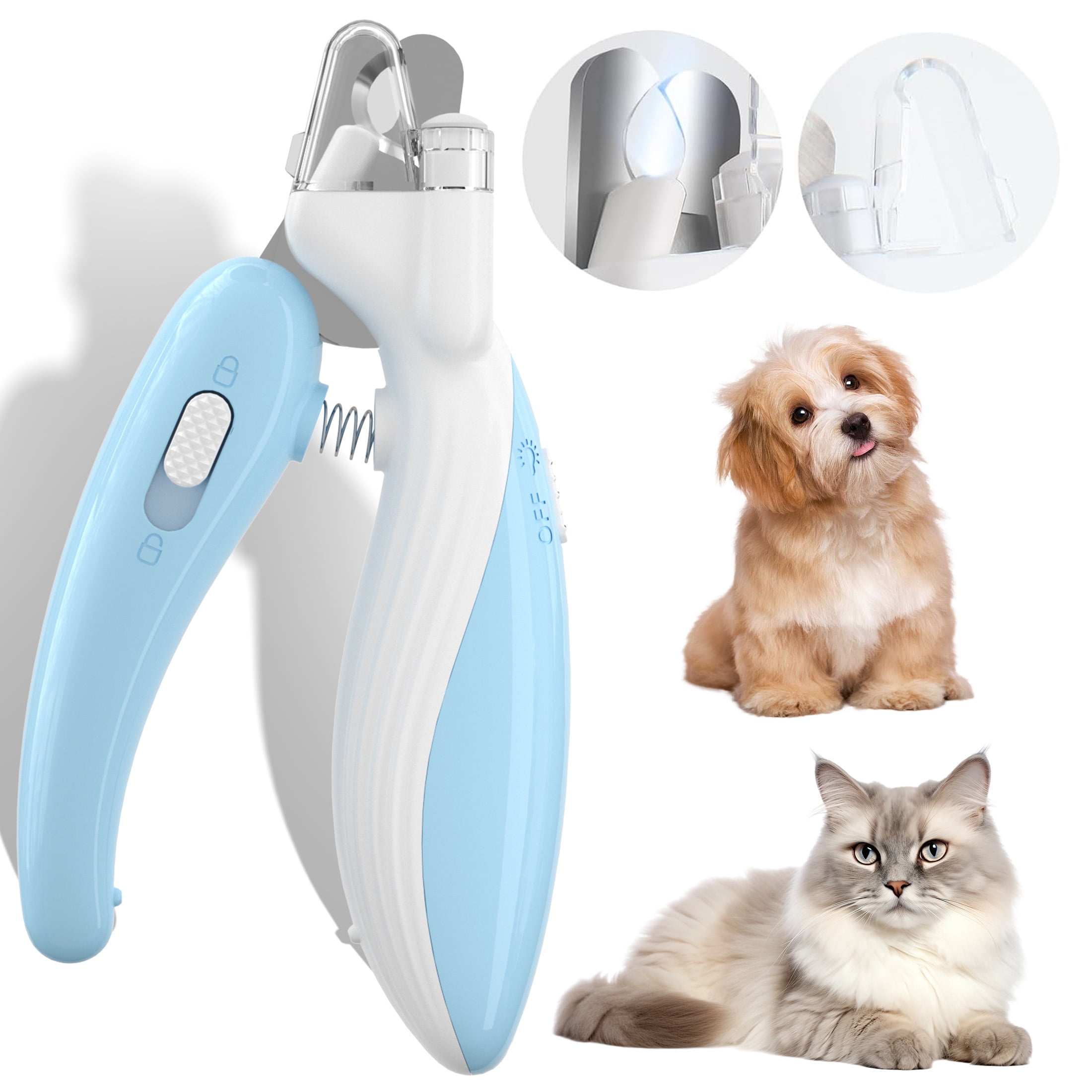 EOIVSH Cat Nail Clipper- Safe,Dog Nail Clippers with LED Light