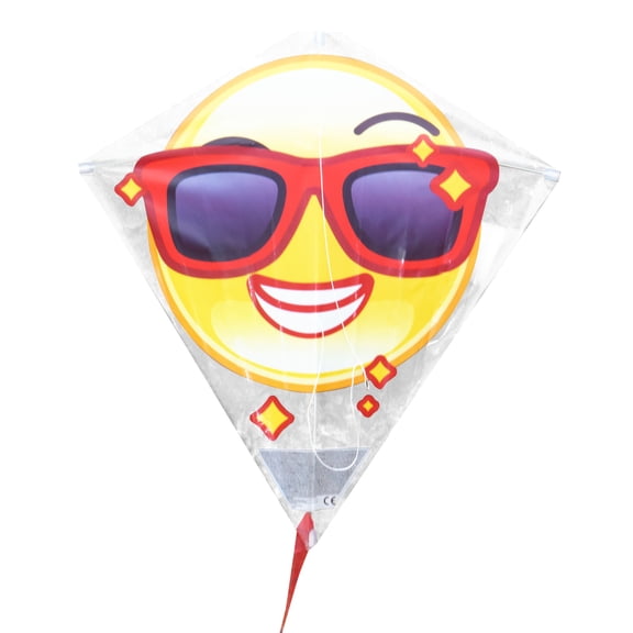 EOLO KITES Ready2Fly 22" Diamond Plastic Kite, Emoji. Ages 4+.