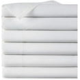 thumbnail image 1 of EOM Linens Twin Size Flat Sheets, T180 Thread Count Cotton/Poly, 66x104 in,White, (Pack of 4) Great for Home, Salons, Spas, Hotel, Institutional & Hospital use., 1 of 4