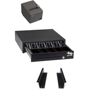 EOM-POS Square-Compatible POS Hardware Bundle: Cash Drawer, Receipt Printer, Mounting Brackets