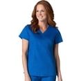 thumbnail image 1 of EON Women's COOLMAX Mock Wrap Mesh Panel Solid Scrub Top, 1 of 3