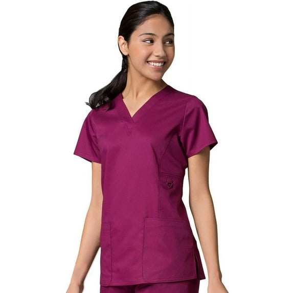 EON Women's COOLMAX V-Neck Solid Scrub Top