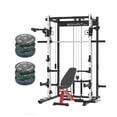 thumbnail image 2 of ULTRA FUEGO Power Cage, Multi-Functional Power Rack With J-Hooks, Dip Handles, Landmine Attachment And Optional Cable Pulley System For Home Gym (Power Cage With LAT Pulldown 2 of 9