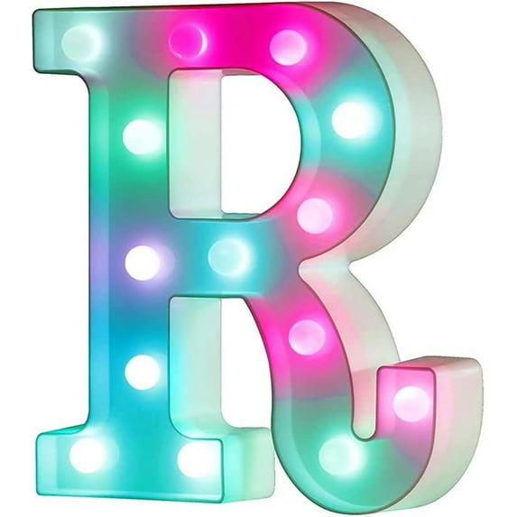 EONQY Alphabet Letter Lamp, Colorful Light up Letters Led Marquee Letter Lights Battery Powered Light Up Number Sign Night Light for Party Christmas Lamp Home Bar Decoration