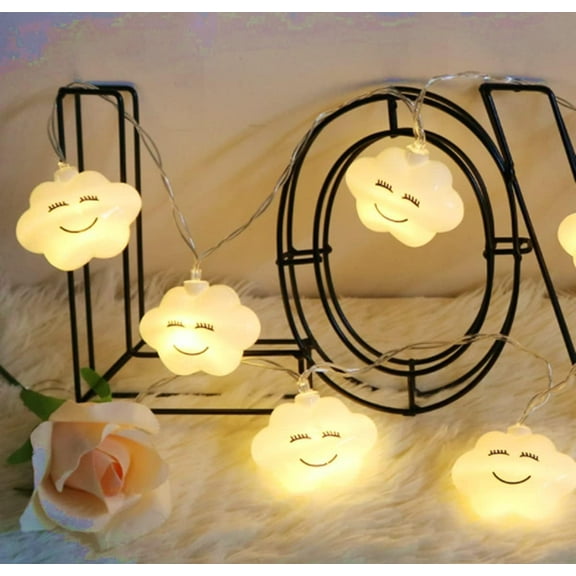EONQY Christmas Light String, 3m 20LED Funny Expression Light String Battery Operated LED String Lights for Outdoor Indoor Garden String Lights