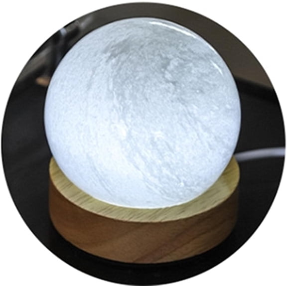 EONQY Crystal Ball Night Light, LED Lamp Table Lamps with Wooden Base, 3-Color Dimmable Bedroom Nightlight for Birthday Gift Anniversary Home Deco