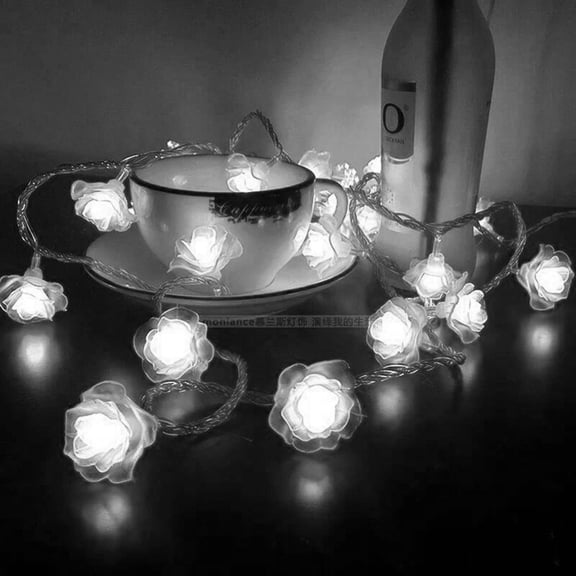 EONQY Flower String Lights, Fairy Light Battery Powered String Lights for Christmas Wedding Birthday Valentine Party Bedroom