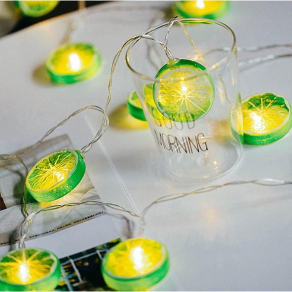 EONQY Fruit String Lights, Lemon Slice Decor Lights Battery Operated Fairy String Light for Wall, Christmas, Nursery, Party