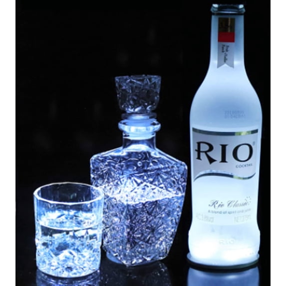 EONQY LED Coaster, Light Up Coaster LED Car Coasters Waterproof Acrylic Beer Cocktail Coasters for Parties Weddings Bar Christmas Home Pub