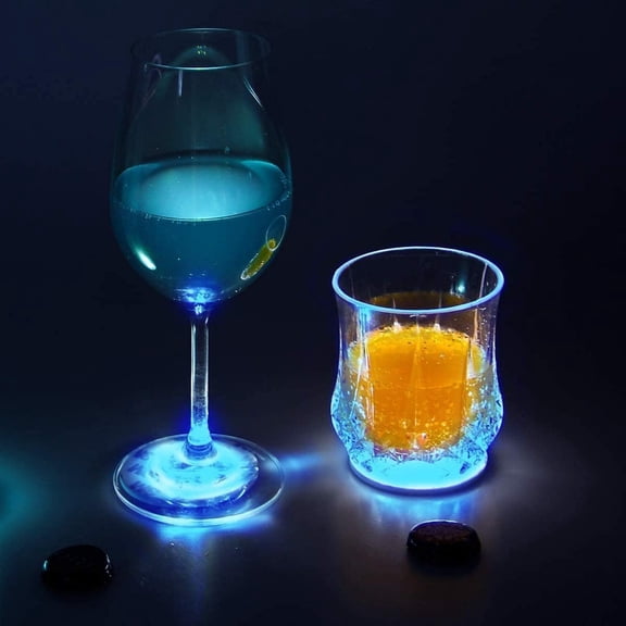 EONQY LED Coaster, Light Up Coaster LED Car Coasters Waterproof Acrylic Beer Cocktail Coasters for Parties Weddings Bar Christmas Home Pub