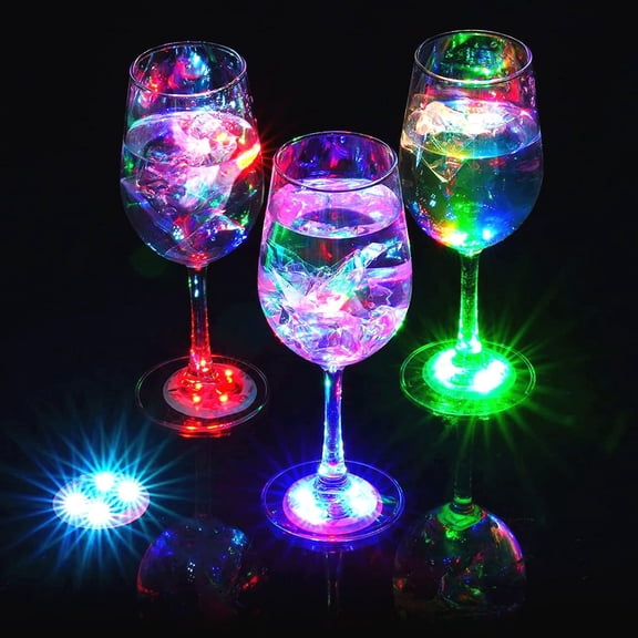 EONQY LED Coaster, Light Up Coaster LED Car Coasters Waterproof Acrylic Beer Cocktail Coasters for Parties Weddings Bar Christmas Home Pub