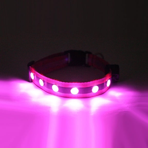 EONQY LED Dog Collar, USB Rechargeable Waterproof Light Up Pet Collars with 3 Modes Flashing Dog Collar for Small Medium Large Dogs