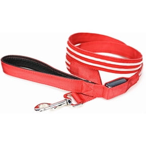 EONQY LED Dog Leash Light Up Dog Leash, 3 Lighting Modes USB Rechargeable for Night Walking Safety Pet Collar for Small/Medium/Large Dogs (Red)