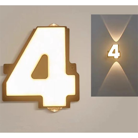 EONQY  Letter Sign Wall Light, 12 W LED Up Down Wall Lamp Waterproof for Living Room, Bedroom, Hallway, Bathroom Decorative Warm White Wall Wash Lights