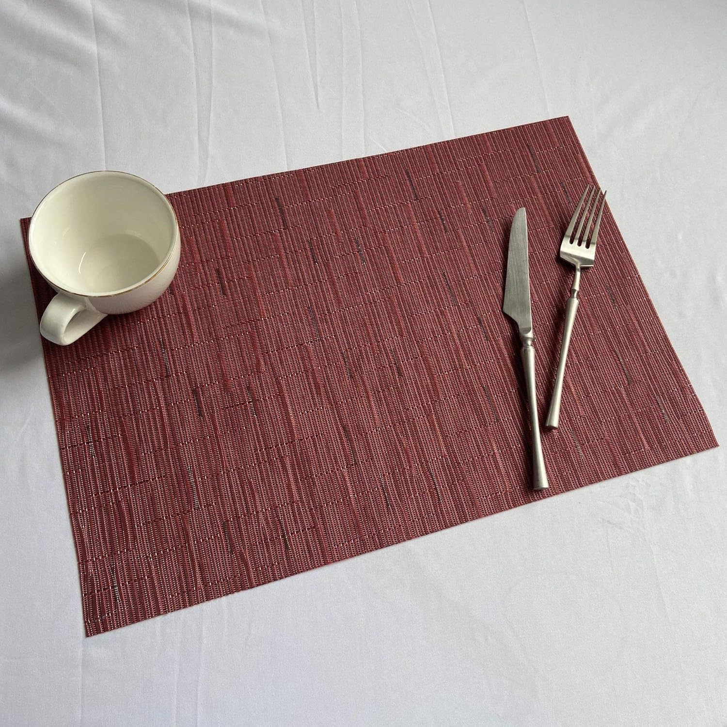 EONQY Placemats, 4Pcs PVC Washable Placemats for Dining Table Mat Non ...