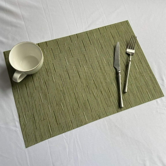 EONQY Placemats, 4Pcs PVC Washable Placemats for Dining Table Mat Non-Slip Placemat Set in Kitchen Accessories