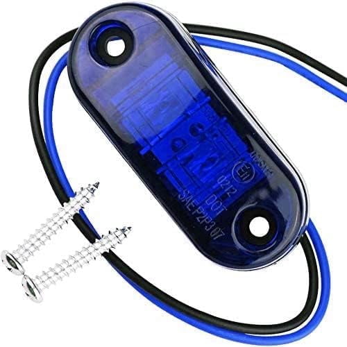 EONQY Side Marker LED Lights, 10PCS 2 LED Side Light Indicator Auto Car Truck Trailer Caravan Side Marker Light Lamp 12V 24V for Truck Trailer Van Caravan