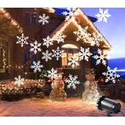 EONQY Snowflake Projector Light, Christmas Light Projector, Outdoor Indoor Snowfall Lights with Remote&Timer IP65 Dynamic Snow Effect Spotlight for Christmas Party