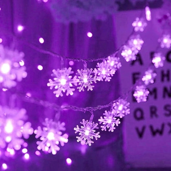 EONQY Snowflake String Light, LED Fairy Light USB Powered String Lights for Christmas Wedding Birthday Valentine Party Bedroom